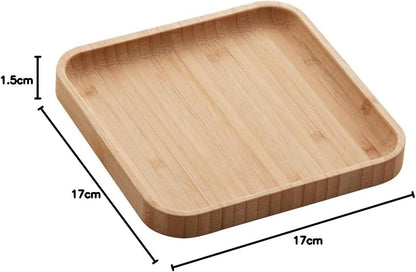 LYOR - Bandeja de Bambu Square 17cm x 17cm x 1,5cm