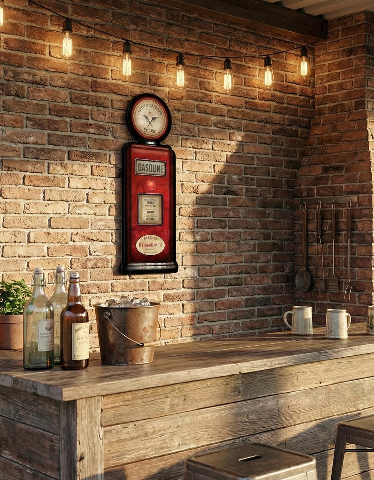 Placa Decorativa Stop Old Aparência Quadro para Decoração Tema Trânsito